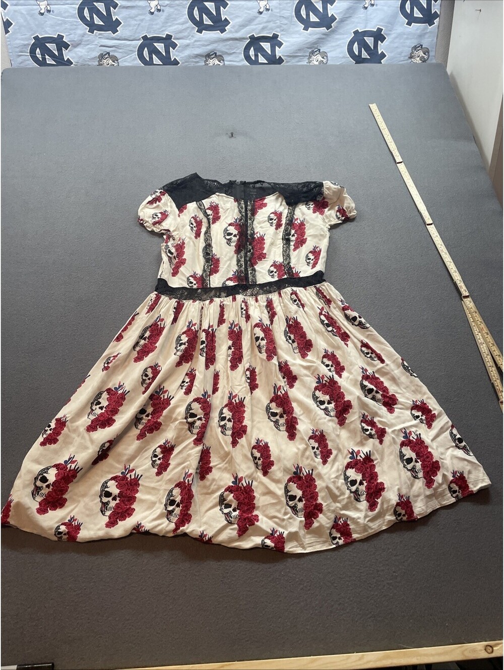 Women’s sugar skull and rose dress by Royal Bones size S